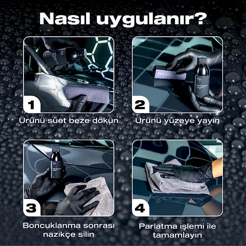Nasiol NeoCoatX Araç Nano Seramik Kaplama Ve Boya Koruma-100 mL-1 Yıl Etkili-5 Araca Kadar Kaplama