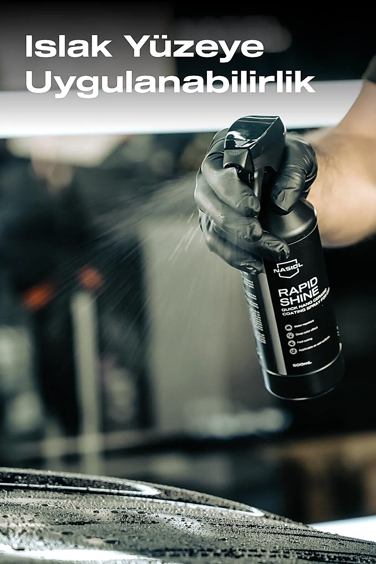 Nasiol Rapidshine Araçlar için Hızlı Nano Seramik Kaplama Spreyi 500 ml