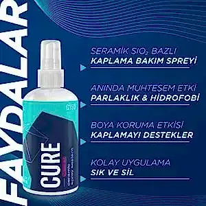 GYEON Q²M Cure REDEFİNED Araç Boya Koruma Ve Bakım Spreyi - 250 ml -Seramik Bazlı Koruyucu Nano Cila