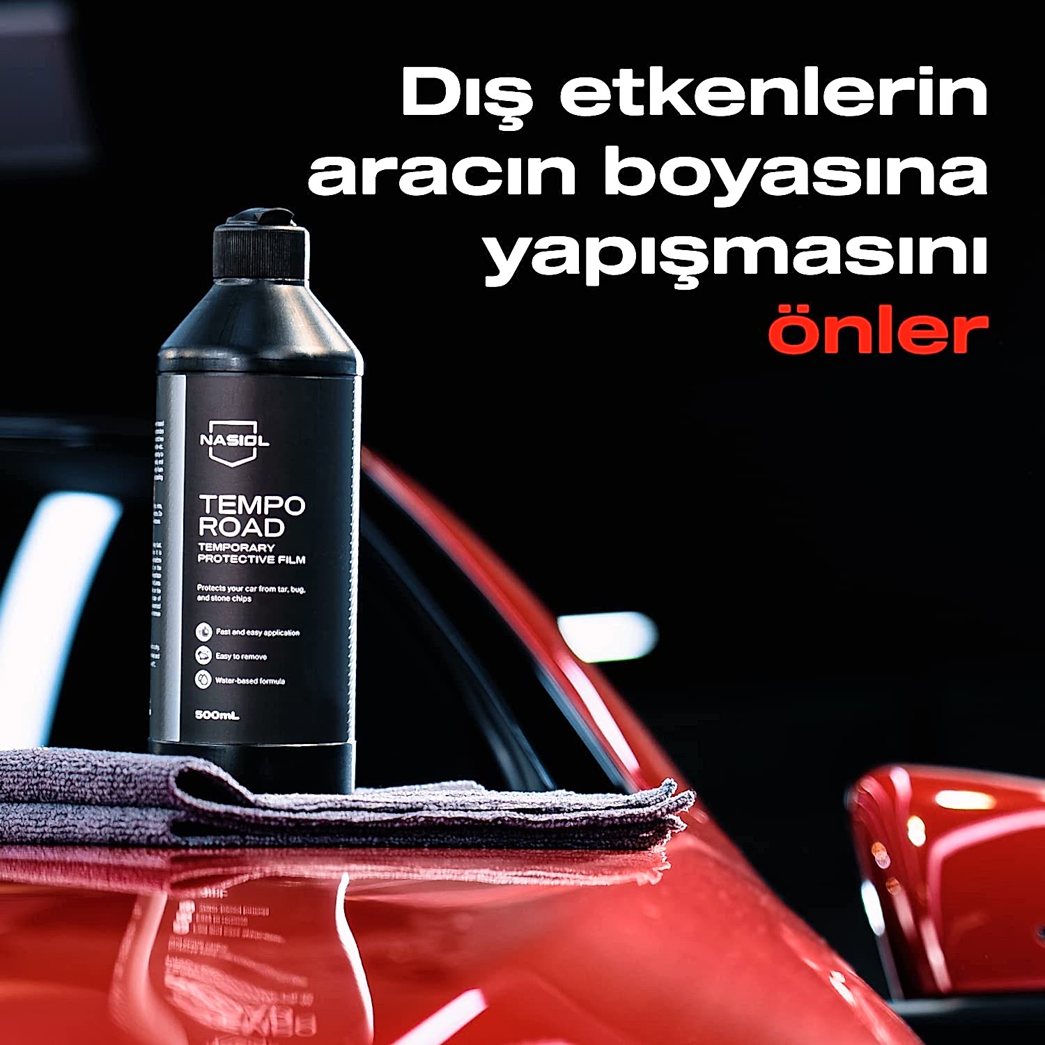 Nasiol TempoRoad Geçici Araç ve Boya Koruyucu Film-500 mL-Boya Koruma Filmi, Leke Önleme, Detailing, Off-Road Araç Yüzeyi Koruyucu, Su Bazlı Leke Tutmaz Film