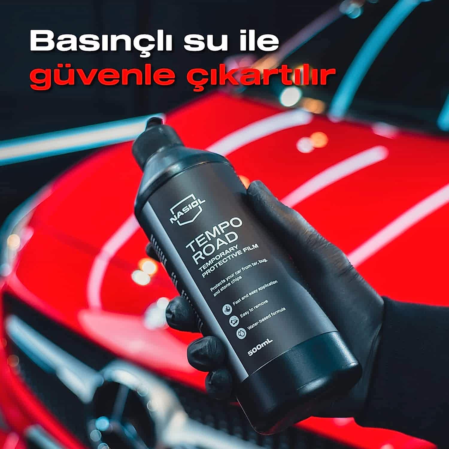 Nasiol TempoRoad Geçici Araç ve Boya Koruyucu Film-500 mL-Boya Koruma Filmi, Leke Önleme, Detailing, Off-Road Araç Yüzeyi Koruyucu, Su Bazlı Leke Tutmaz Film
