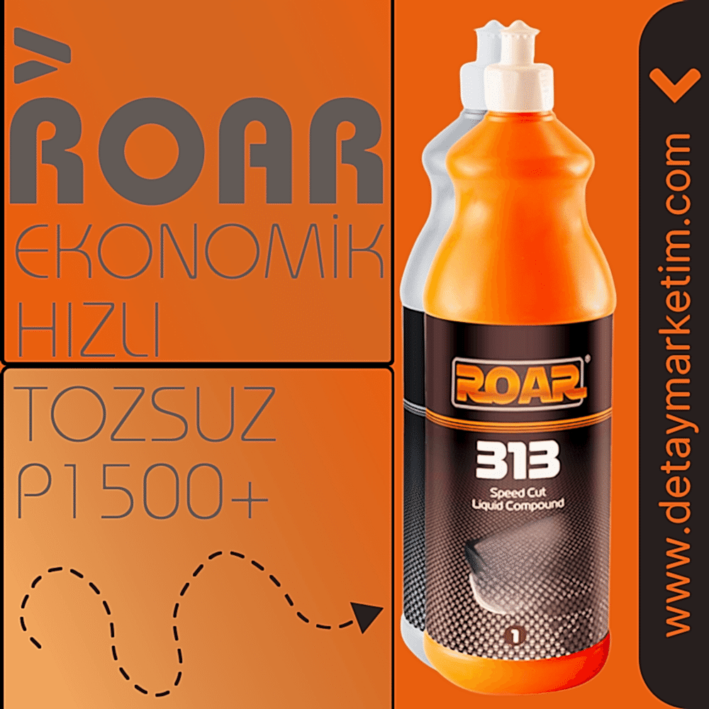 Roar 313 Speed Cut Liquid Compound 1 lt (Çizik Çıkarıcı Pasta)